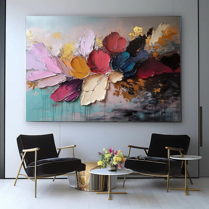 Tableau mural abstrait floral #TF658