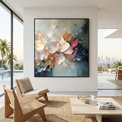 Tableau mural abstrait à motif floral #TF011