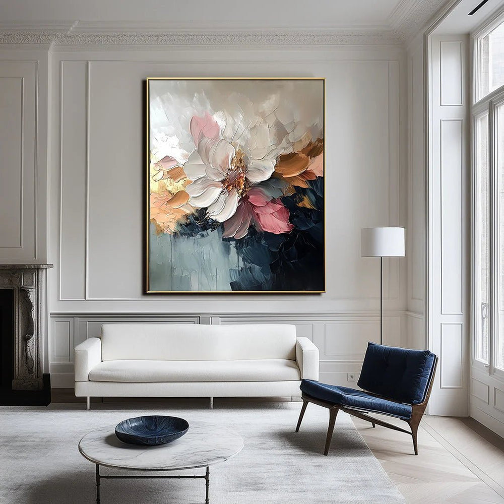 Tableau mural abstrait à motif floral #TF011